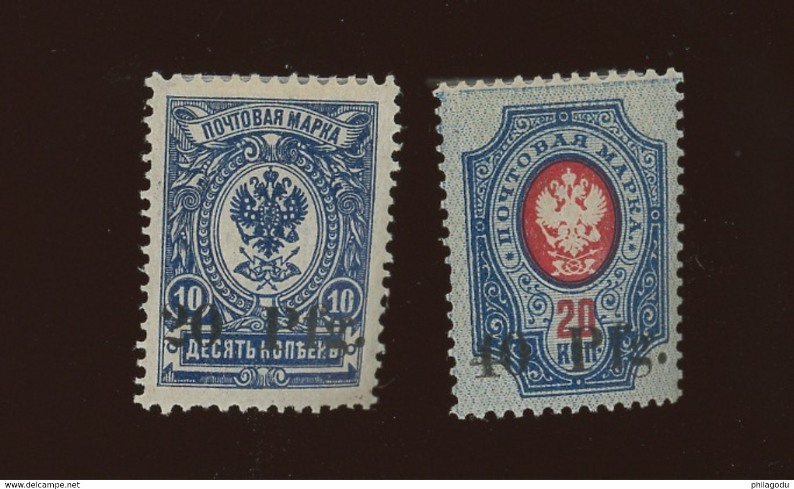 Yv.13+14 *   Mint Hinged. Cote 120,-€.?   Belle Qualité - 1919 Finnische Besatzung