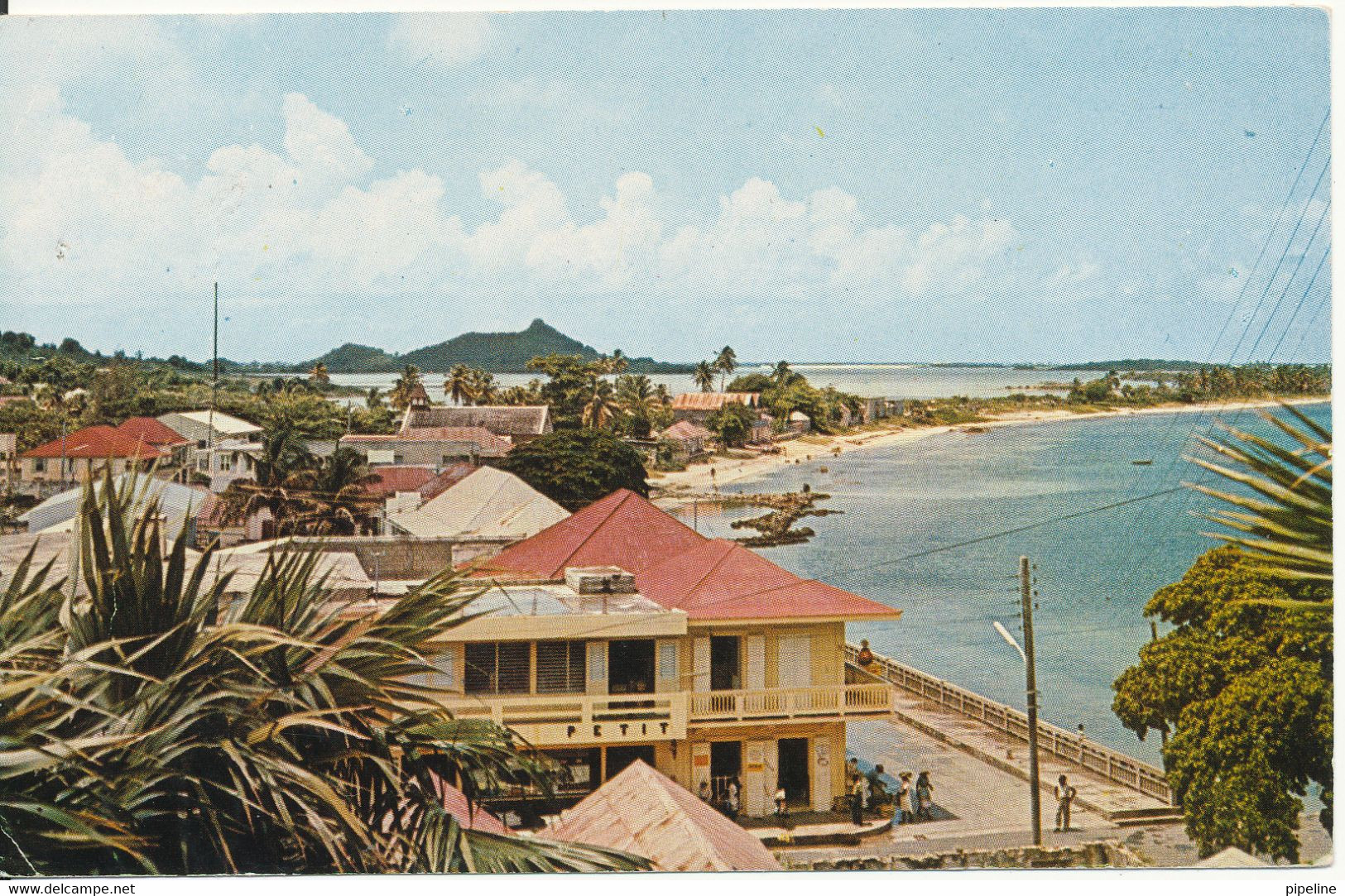 Netherland Antilles Postcard Sent To Ohio USA (Marigot Capital Of St.Martin) - Sint-Marteen