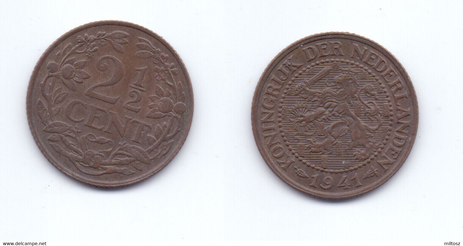 Netherlands 2 1/2 Cents 1941 - 2.5 Centavos