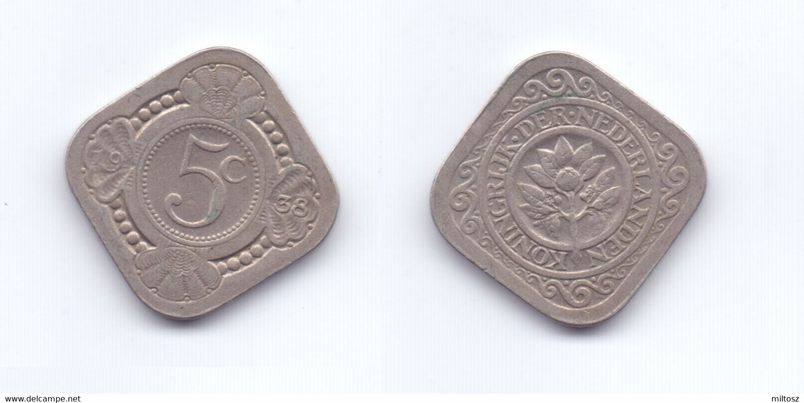 Netherlands 5 Cents 1938 - 5 Centavos