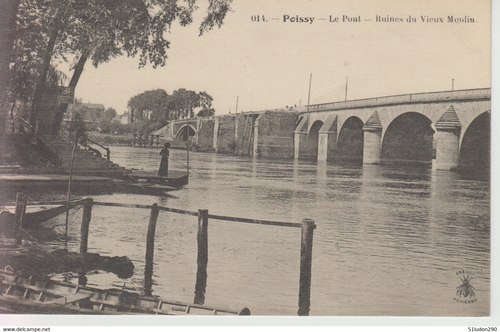 CPA Poissy - Le Pont - Ruines Du Vieux Moulin - Poissy