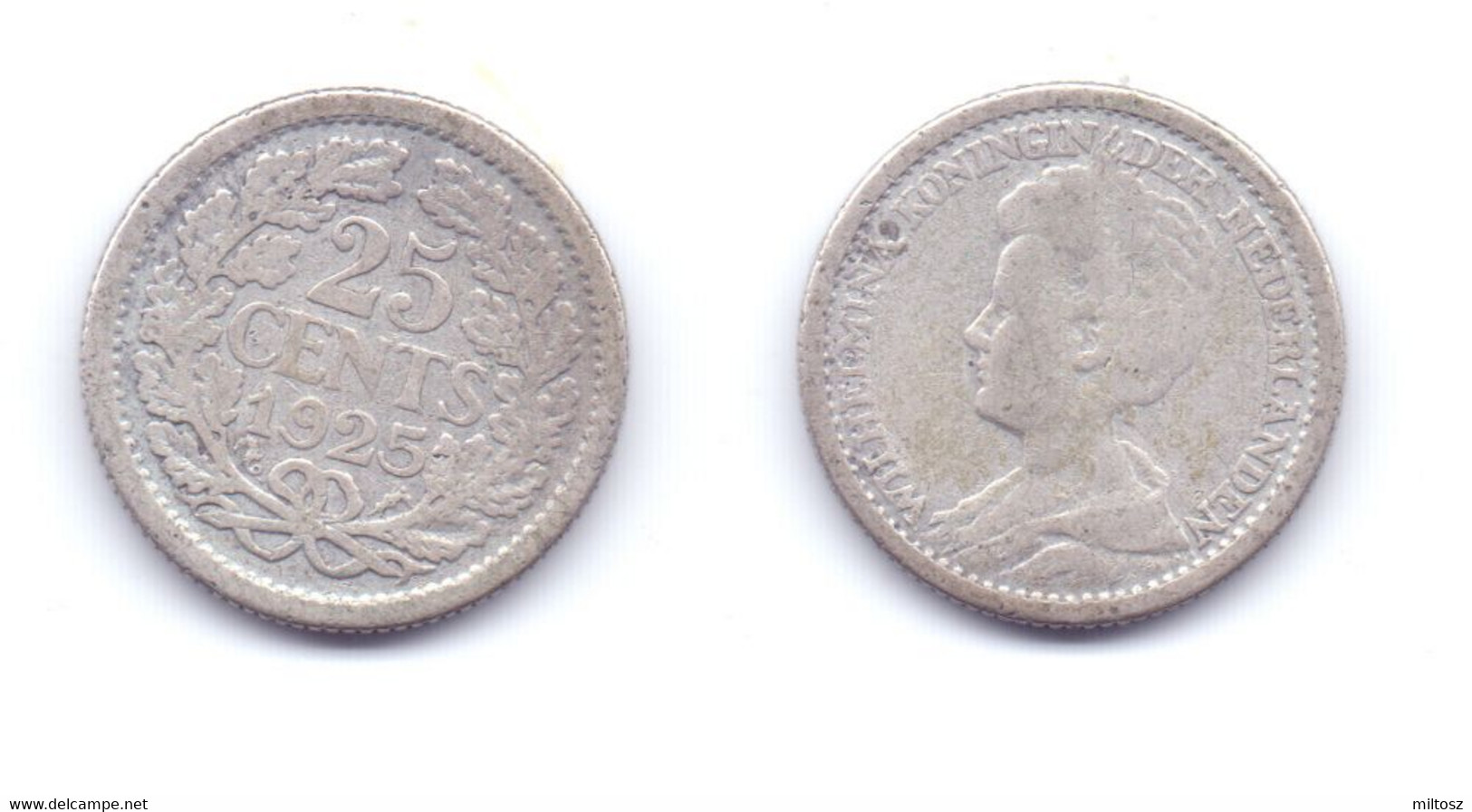 Netherlands 25 Cents 1925 - 25 Centavos