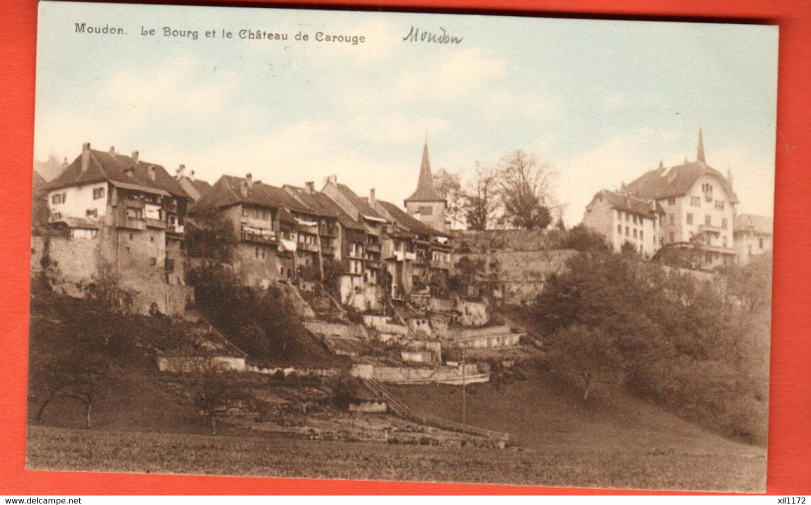 ZRR-06  Moudon  ILe Bourg Et Le Château De Carrouge.  Sepia   Chapallaz 50412  NC - Carrouge 