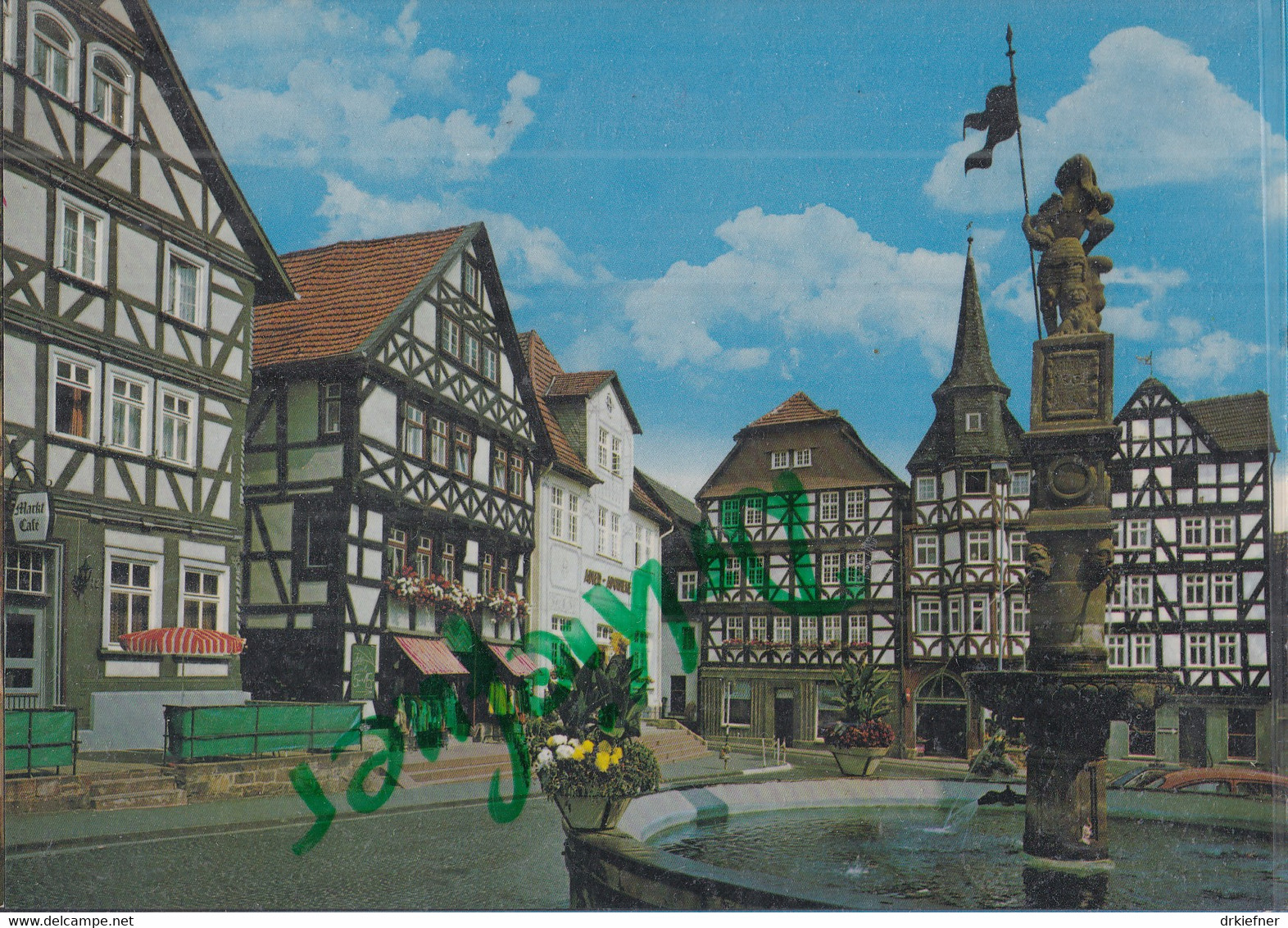 Fritzlar, Marktplatz Mit Rolandsbrunnen, Fachwerkhaus, Um 1988 - Fritzlar