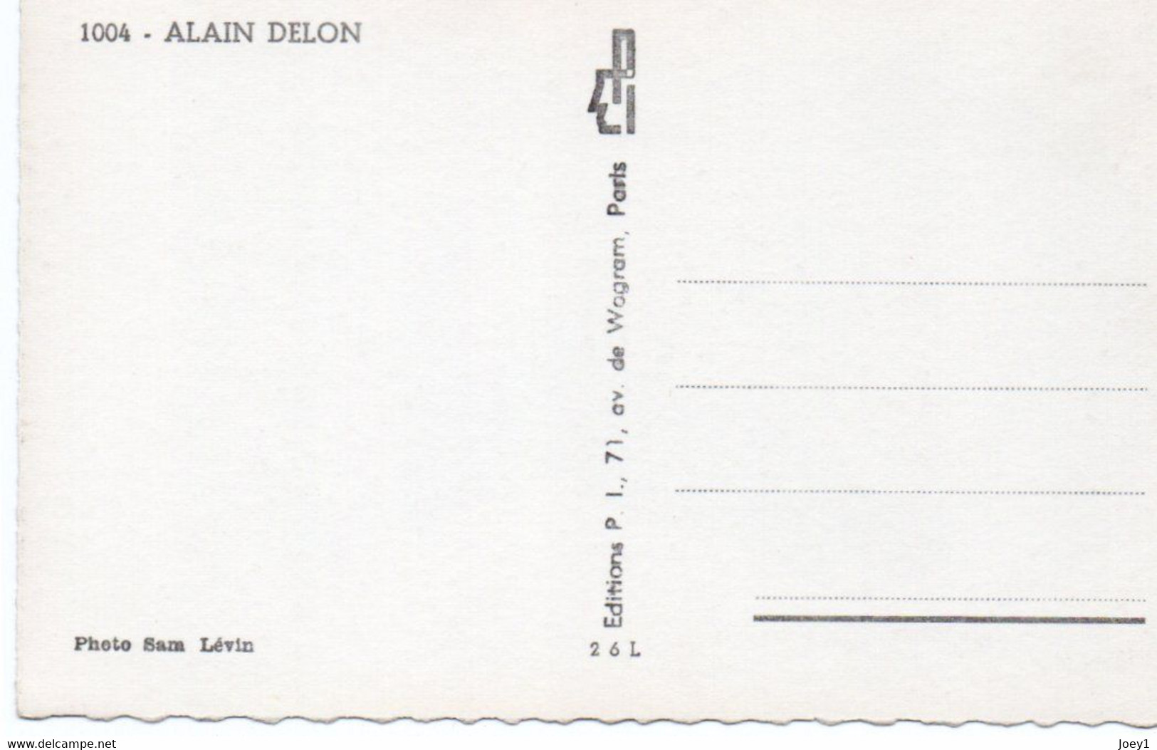 Carte Photo Alain Delon Photo Sam Lévin - Célébrités