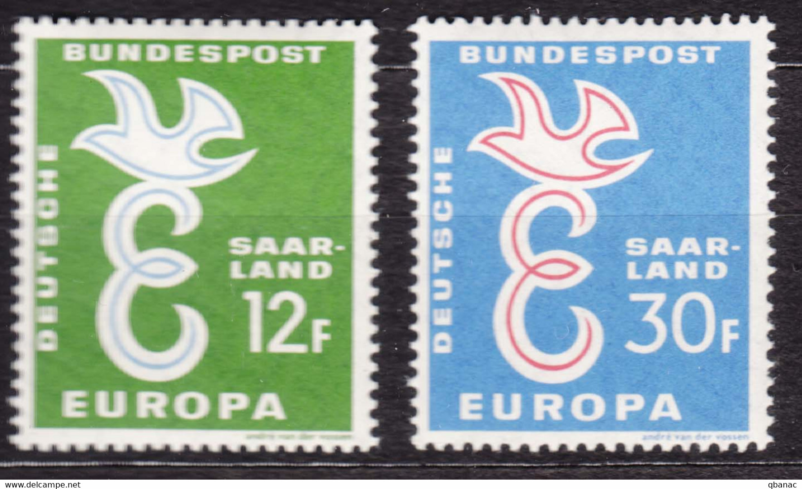 Saar Sarre 1958 Europa Mi#439-440 Mint Never Hinged - Ongebruikt