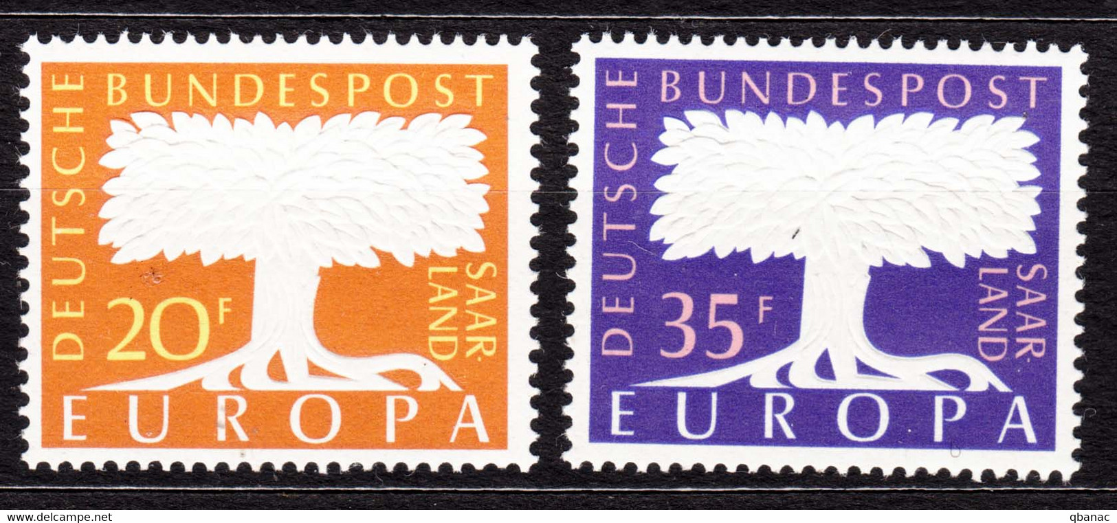 Saar Sarre 1957 Europa Mi#402-403 Mint Never Hinged - Unused Stamps