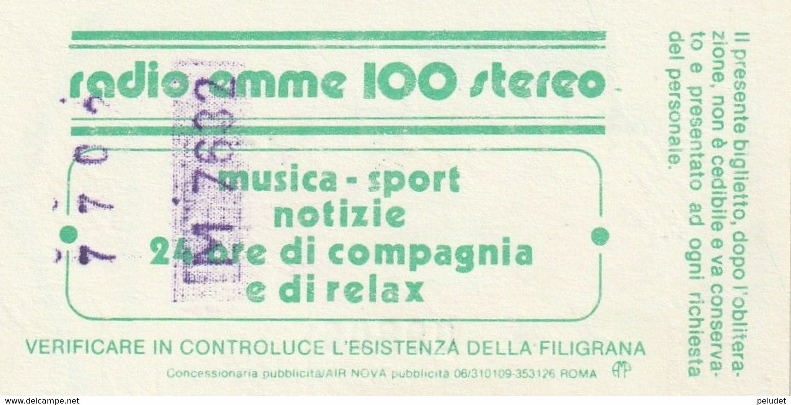 Italia - Ticket - Atac - Linee Urbane - Roma - Europe