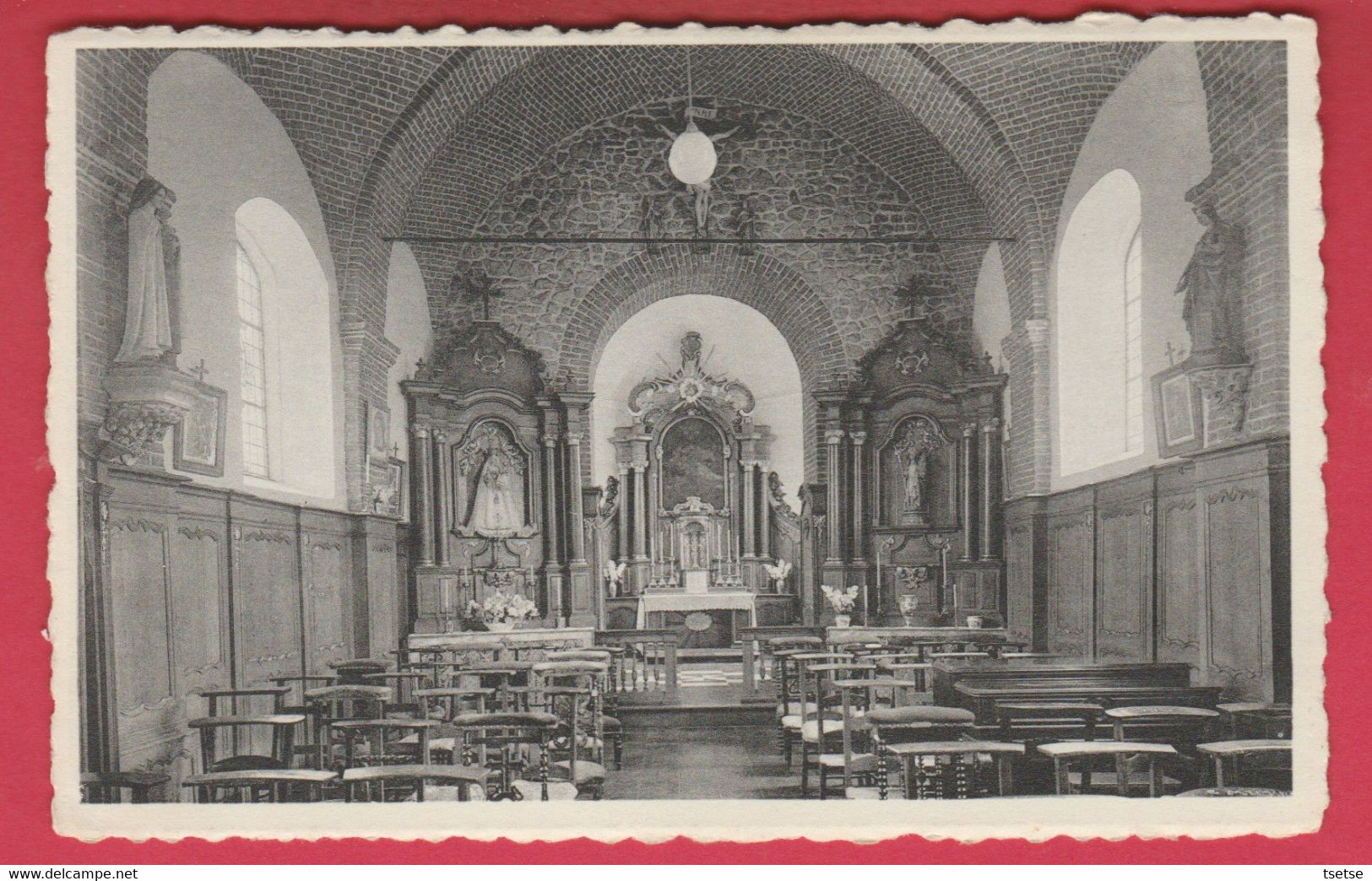 Vellereille-le-Sec - Eglise De Saint-Amand - Autel, Lambris, Calvaire Et Choeur ... Restaurée En 1960 ( Voir Verso ) - Estinnes