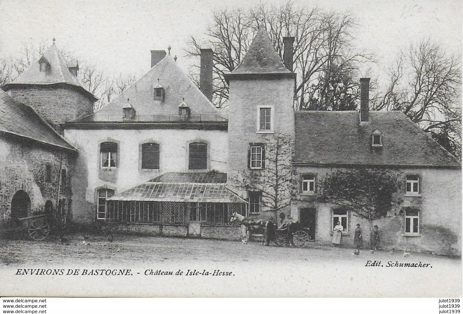 ISLE - LA - HESSE ..-- BASTOGNE . Le Château .  Attelage . - Bastogne