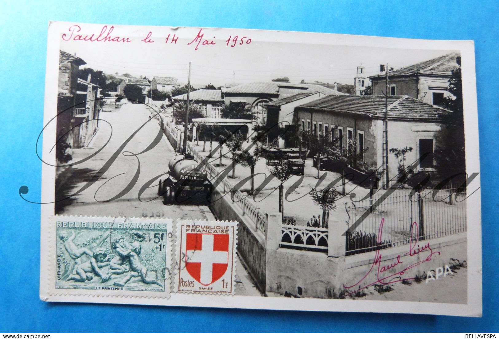 Paulhan Ecole Laïque Filles Et Ecole Maternelle - D34-1950-timbre N°859-Transport Henri Bonald - Other & Unclassified
