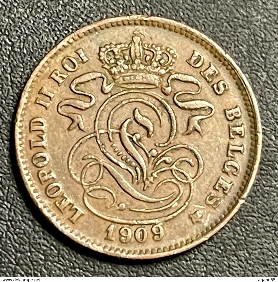 1909 Belgium 2 Cents (french Text) - 2 Cent