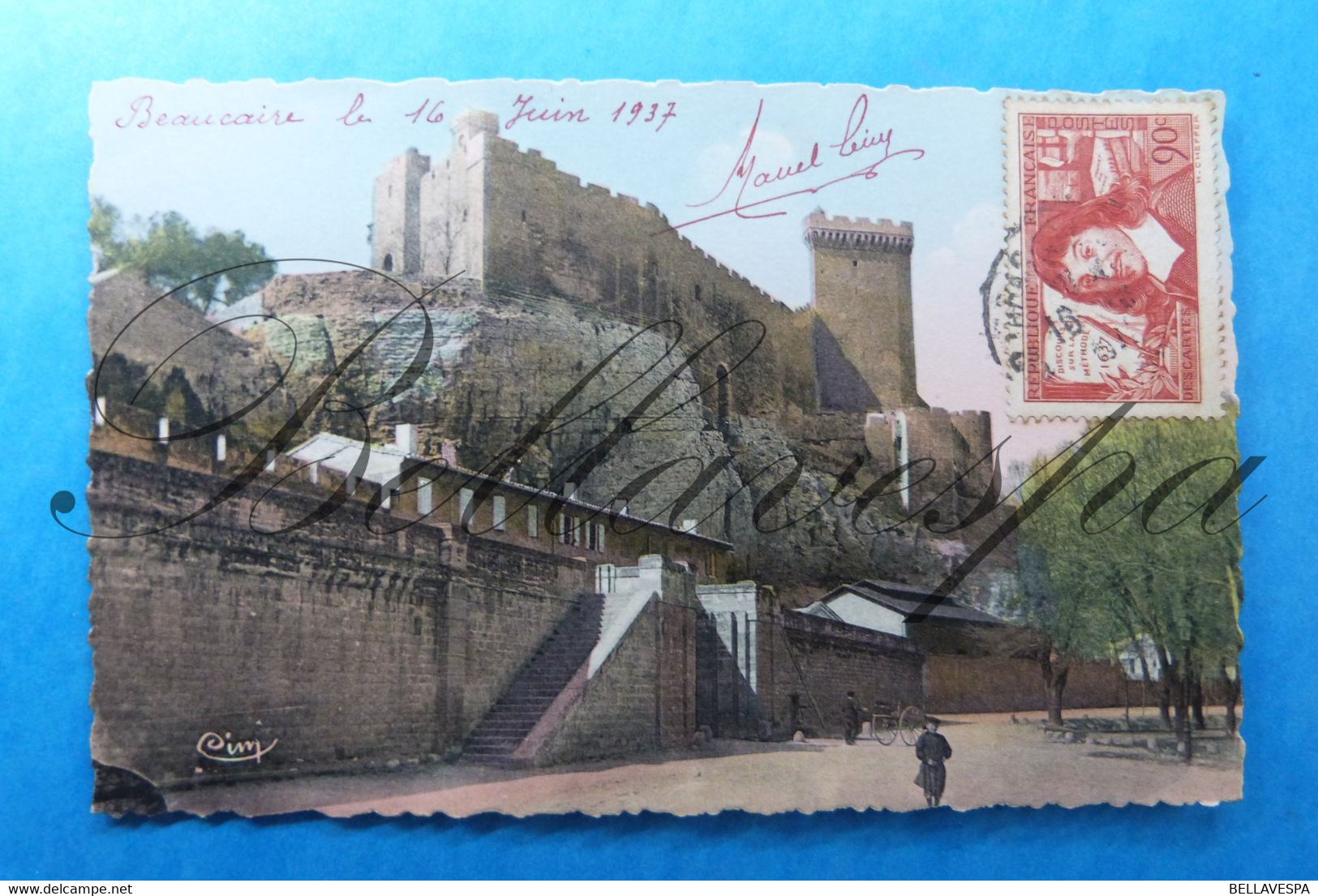 Beaucaire La Banquette Le Chateau. 1937-D30-timbre N° 341 - Beaucaire