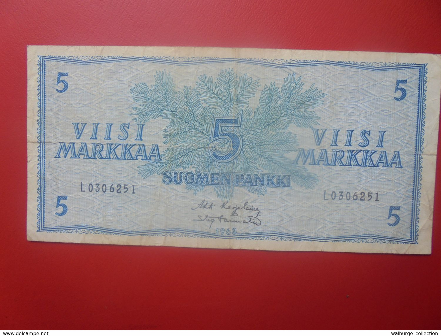 FINLANDE 5 MARKKA 1963 Circuler (L.8) - Finlandia