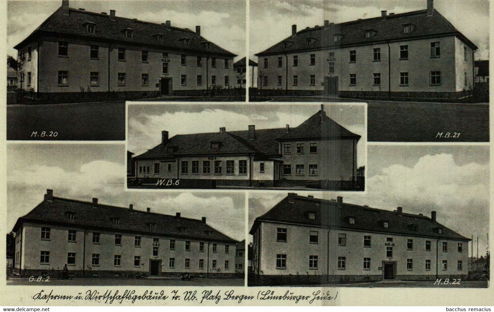BERGEN (Lüneburger Heide) Kasernen U.Wirtschaftsgebäude Truppenübungsplatz - Bergen