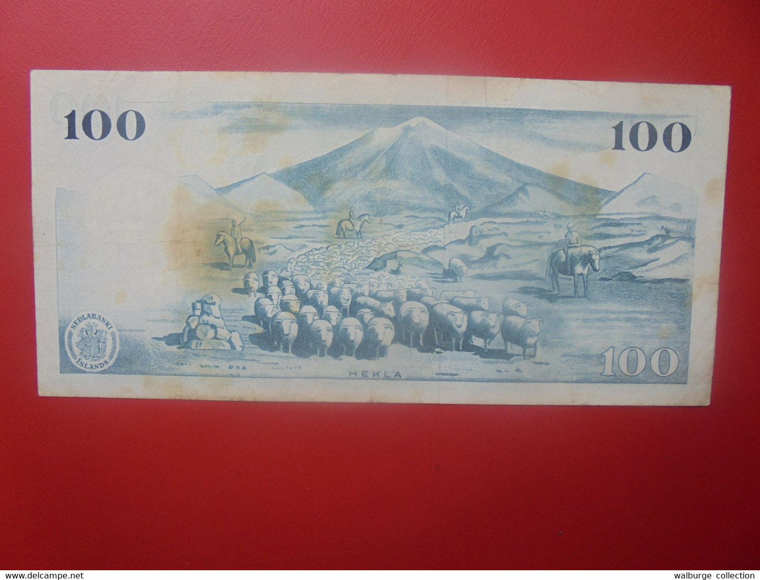 ISLANDE 100 KRONUR 1961 Circuler Taches !  (L.8) - IJsland