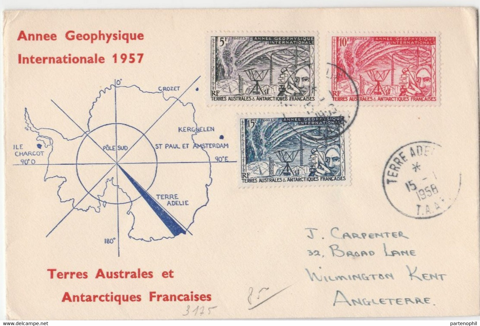 TAAF 1957 International Geophisical Year - Internationales Geophysikalisches Jahr