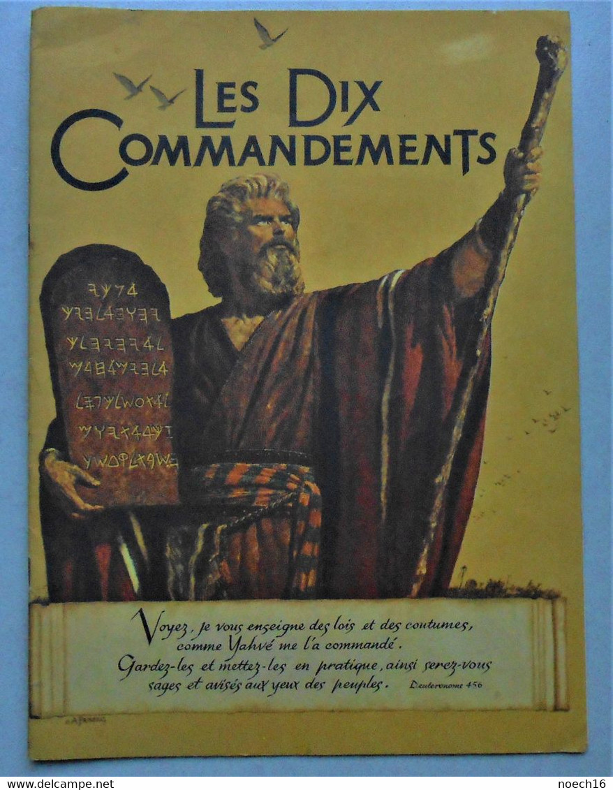 Les Dix Commandements Charlton Heston- Cecil B. De Mille  Brochure Promotionnelle Du Film 1957 En Français - Pubblicitari