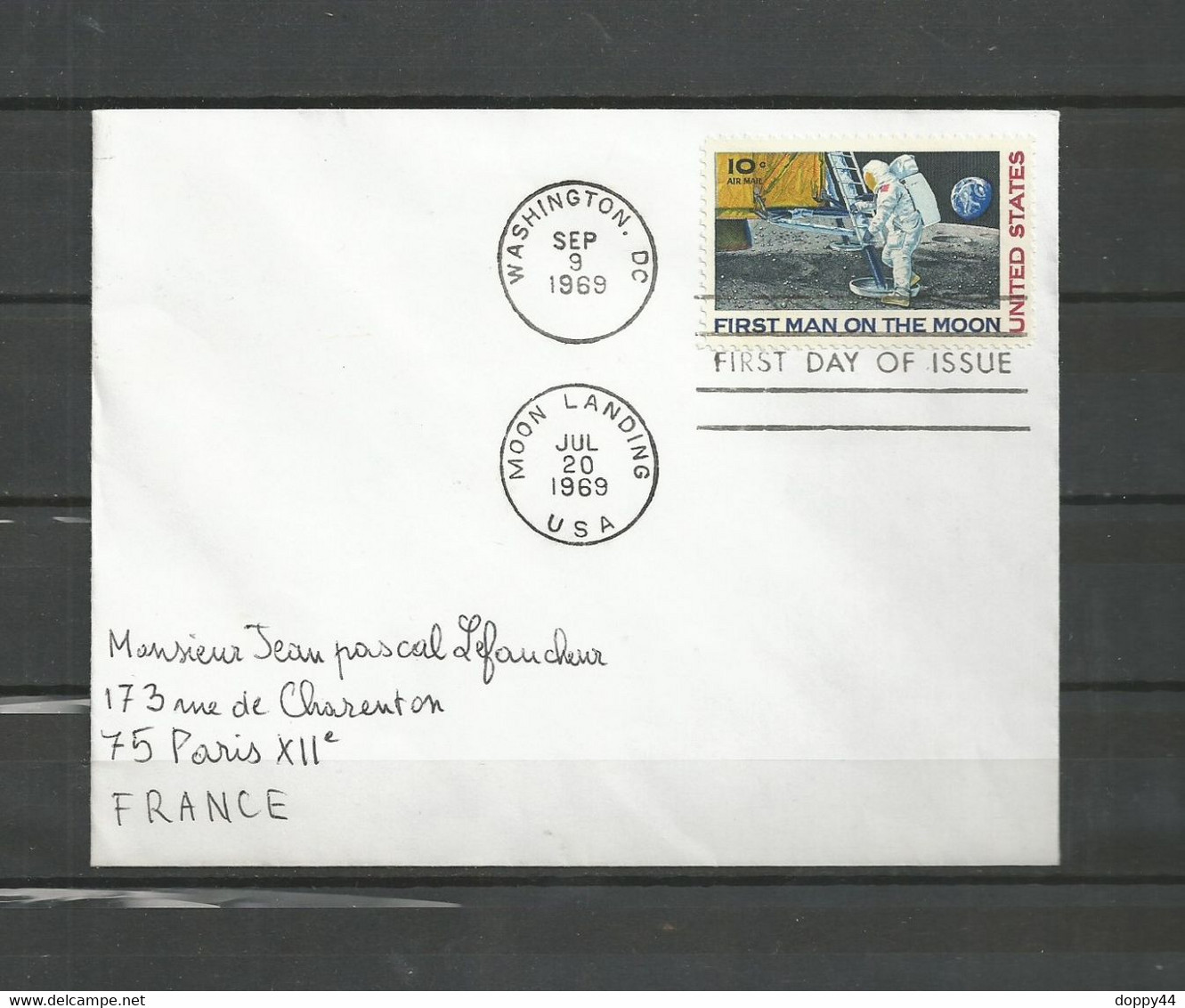 USA  TP FIRST MAN ON THE MOON ENVELOPPE + CACHET  MOON LANDING 20/07/1969. SUPERBE - 1961-1970