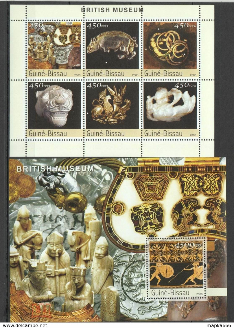 NS353 2003 GUINEA-BISSAU ART MUSEUM BRITISH 1KB+1BL MNH - Other & Unclassified