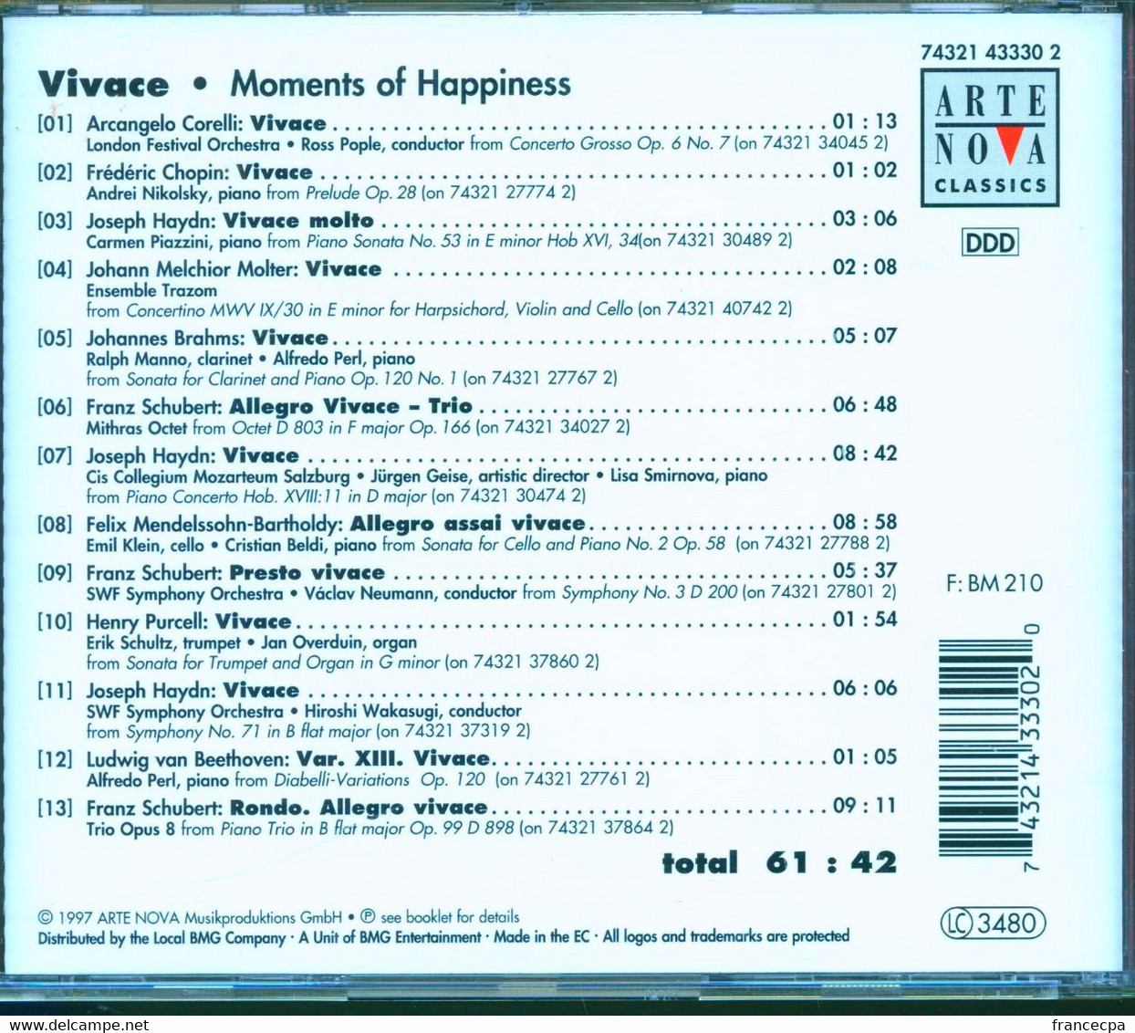 008 - CD VIVACE - Moments Of Happiness - Verzameluitgaven