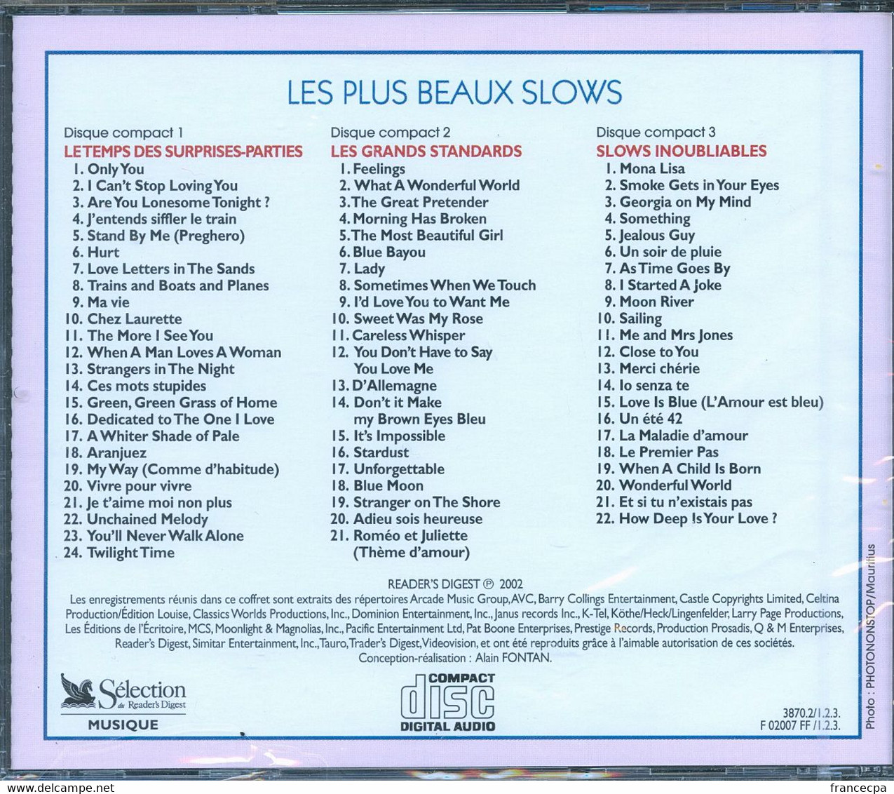 015 - Coffret De 3 CD - LES PLUS BEAUX SLOWS -  Tous Les Rythmes De La Danse -  NEUF - Dance, Techno & House