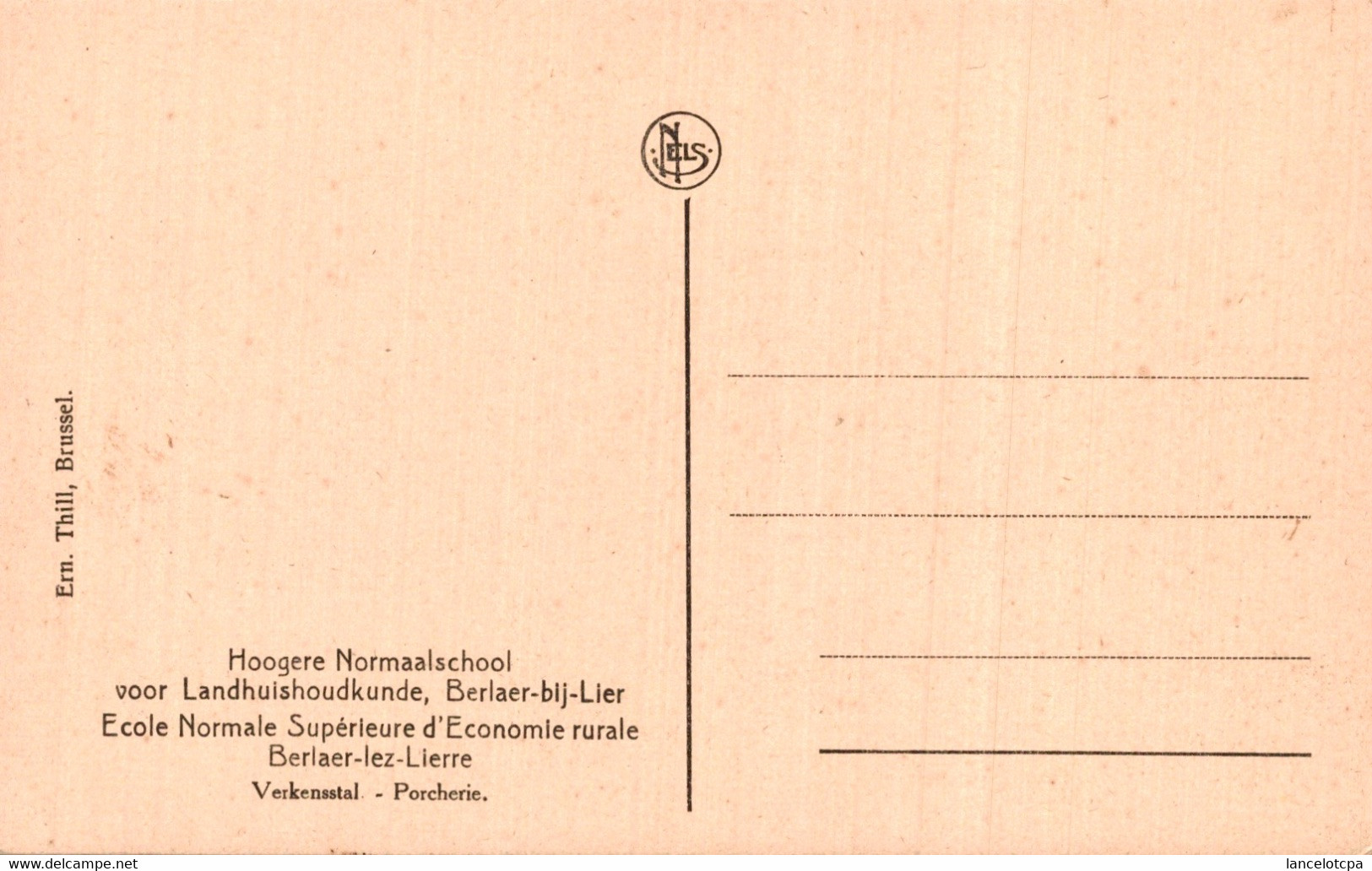 BERLAER LEZ LIERRE / ECOLE NORMALE SUPERIEURE D'ECONOMIE RURALE - PORCHERIE - Berlaar