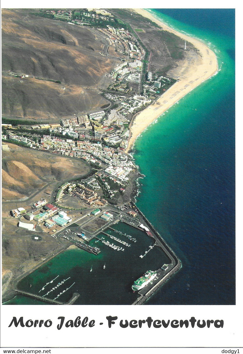 AERIAL VIEW OF MORRO JABLE, FUERTEVENTURA, CANARY ISLANDS, SPAIN. UNUSED POSTCARD   Tg8 - Fuerteventura