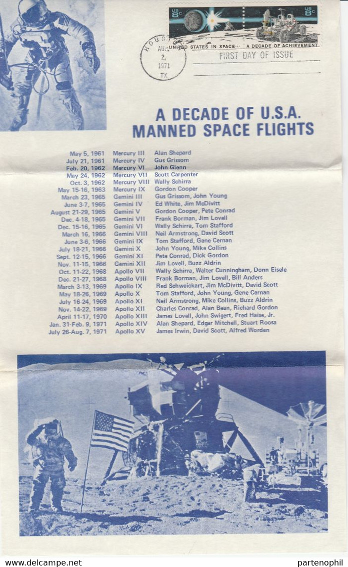 USA - 1971 Decade Of Usa Manned Space Flights 1971 - America Del Nord