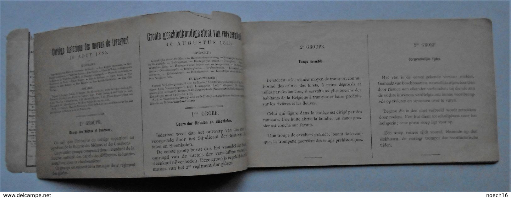 Catalogue Publicité Bruxelles 1885 - Cortège Historique Des Moyens De Transport - Documents Historiques