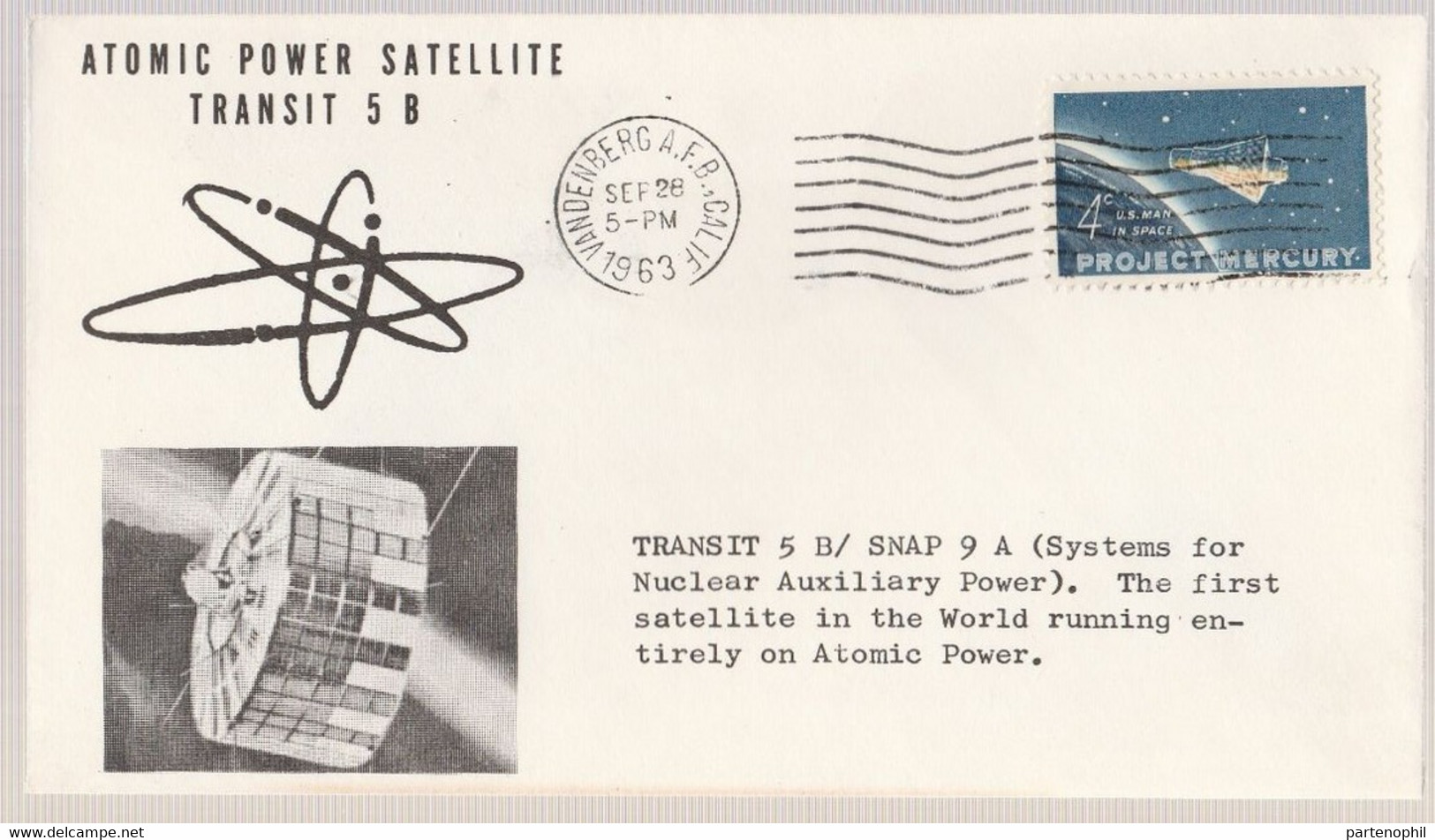 USA Atomic Power Satellite - Spazio Space Cosmos - Amérique Du Nord