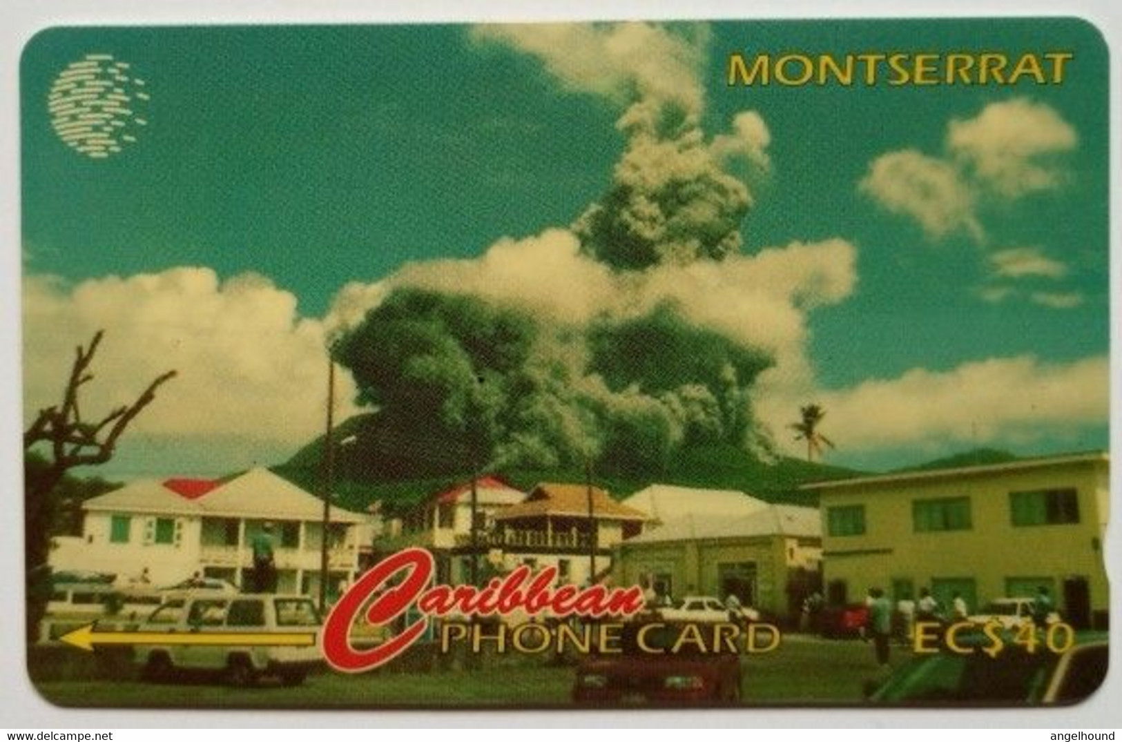 Montserrat Cable And Wireless EC$40  " Ash Eruption Soufiere Hills " - Montserrat