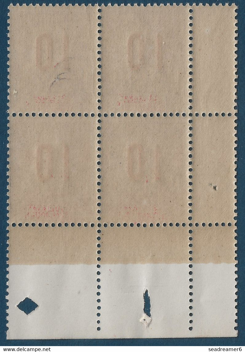 Colonies Type Groupe Anjouan Bloc De 4 CDFeuille N°27A** Variété 1 & 0 Espacés Tenant à Normal TTB - Unused Stamps