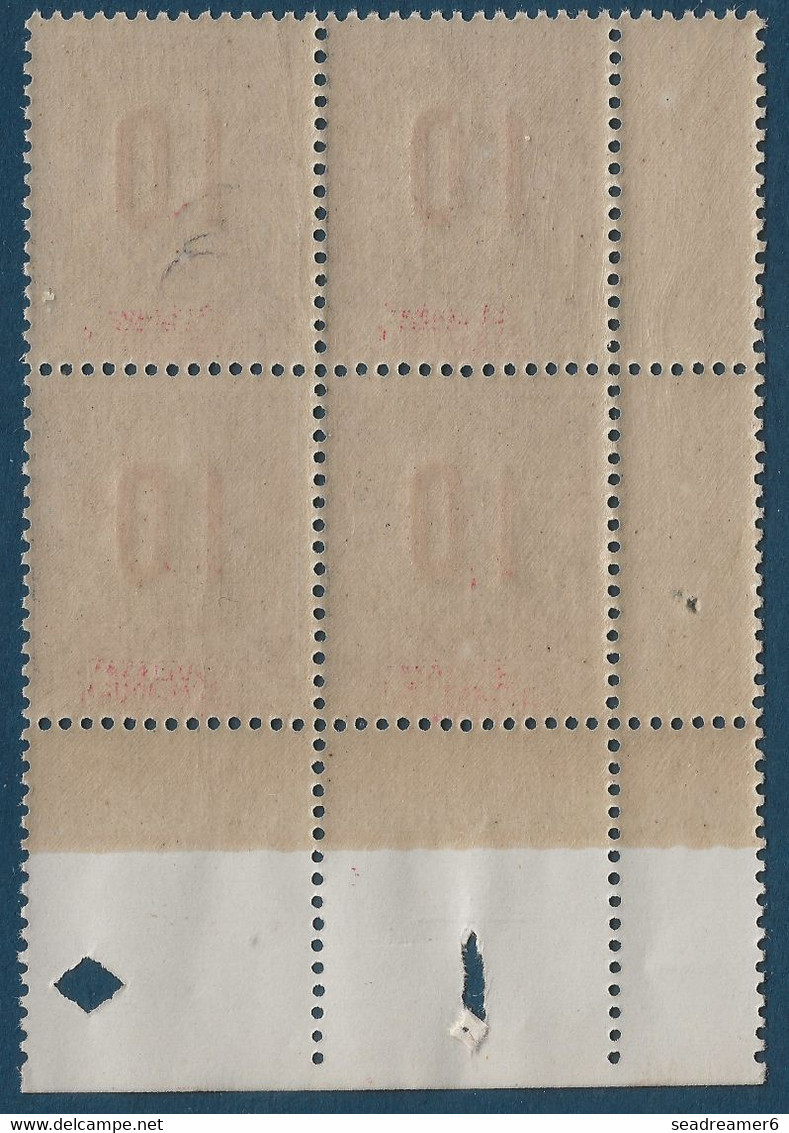 Colonies Type Groupe Anjouan Bloc De 4 CDFeuille N°27A** Variété 1 & 0 Espacés Tenant à Normal TTB - Ongebruikt