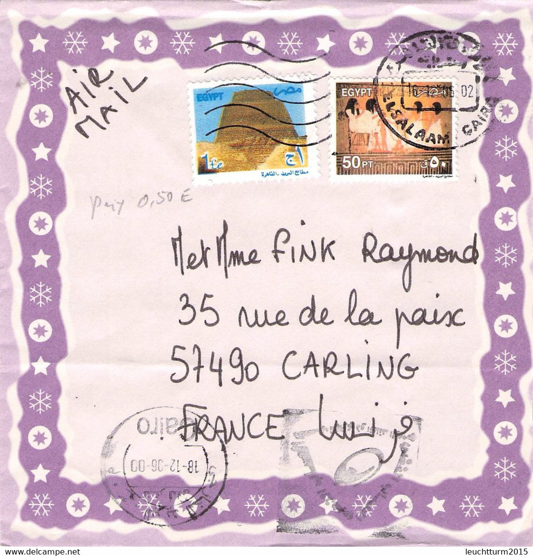 EGYPT - AIRMAIL 2000 CAIRO > CARLING/FR / ZC157 - Brieven En Documenten