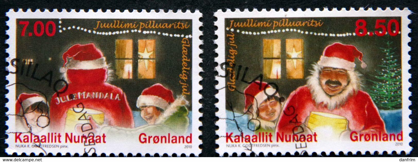 Greenland   2010   CHRISTMAS  Minr.571-72  ( Lot  H 353 ) - Gebruikt