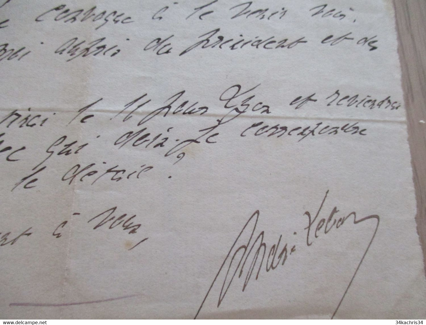 LAS Autographe Signée ANDRE LEBON Dieppe Enseignant Politique  Paris 1917 Rendez Vous - Otros & Sin Clasificación