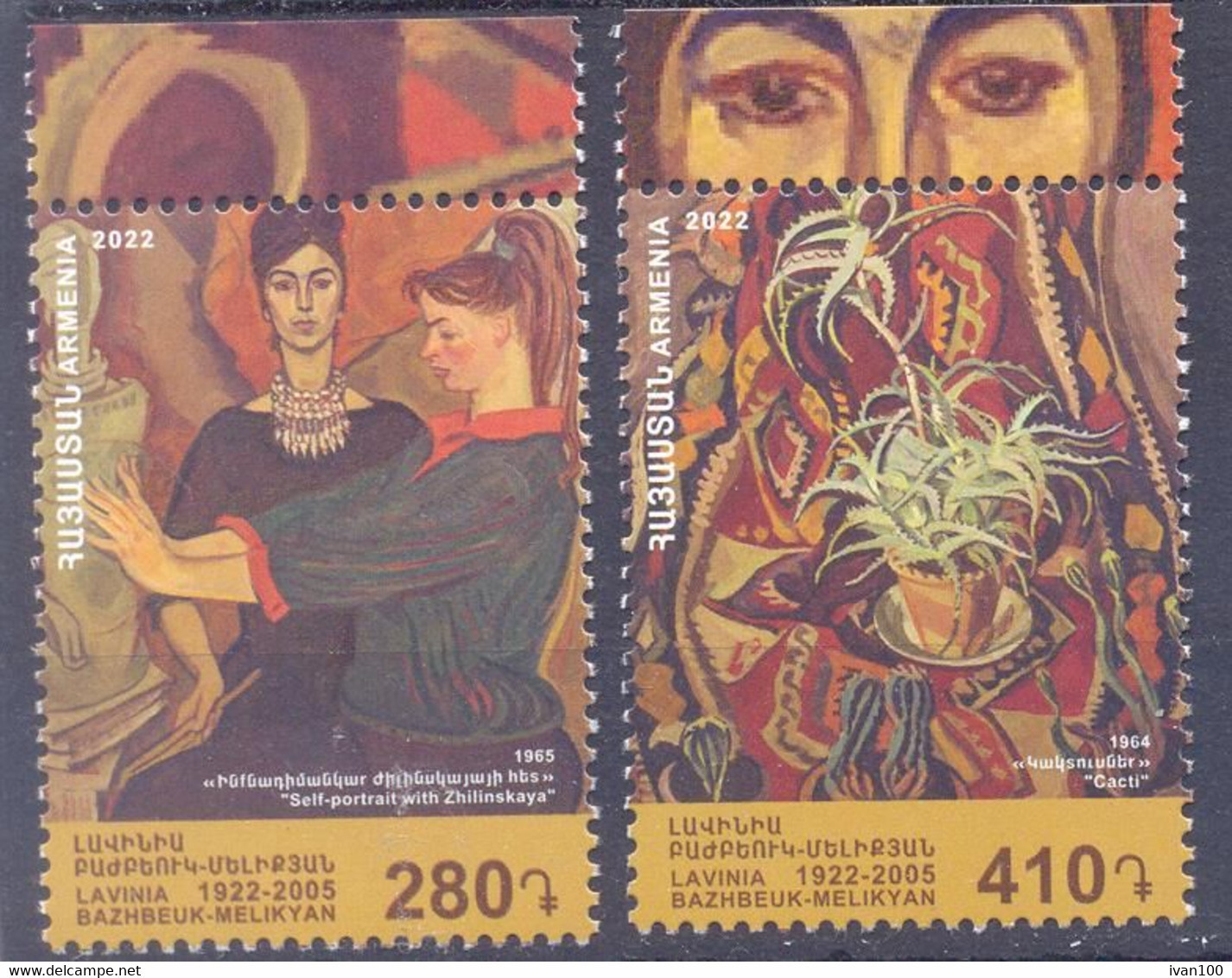 2022. Armenia, Bazhbeuk-Melikyan, Painter, 2v, Mint/** - Arménie