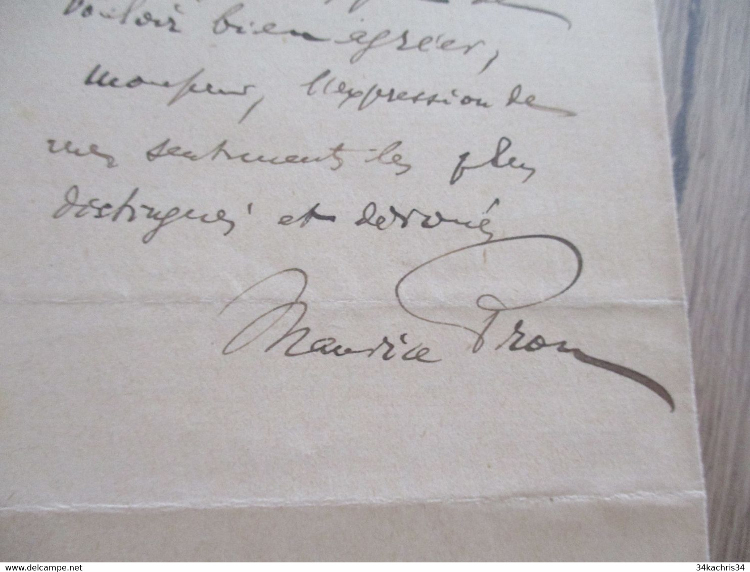 LAS Autographe Signée MAURICE PROU Sens (1861/1930 Historien Numismate Déclination Présidence De Conférence - Autres & Non Classés