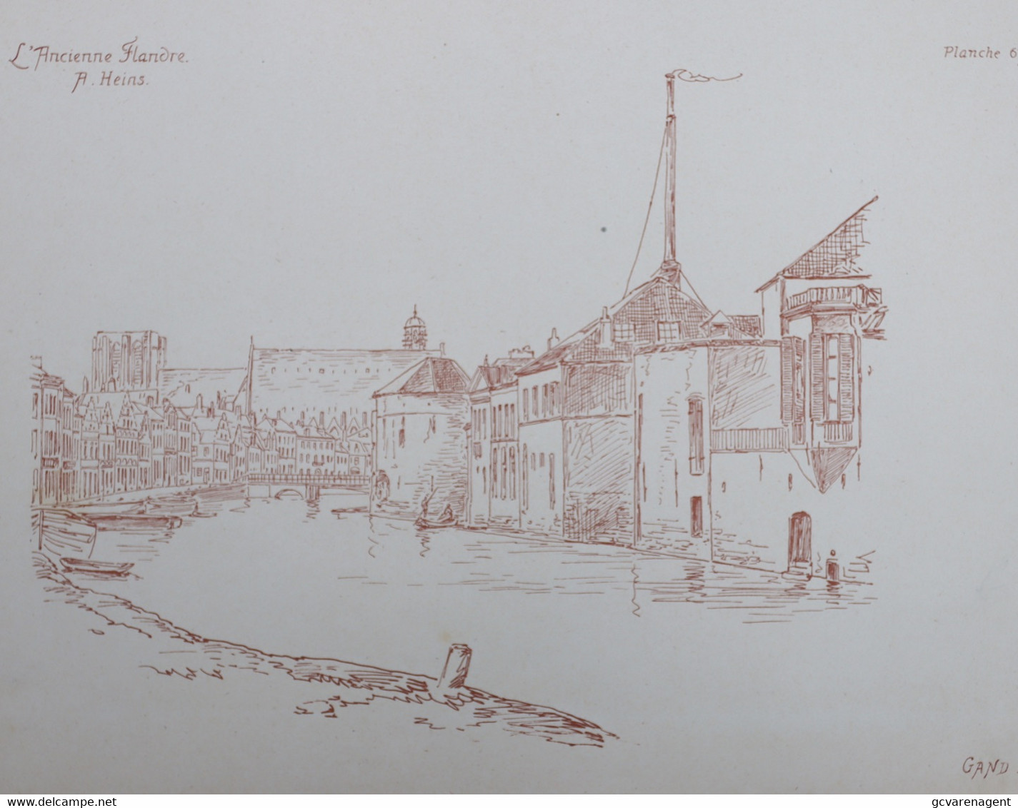 GENT - LITHOGRAPHIE DE ARMAND HEINS - 38 X 278CM -  == 2 AFBEELDINGEN - Nazareth