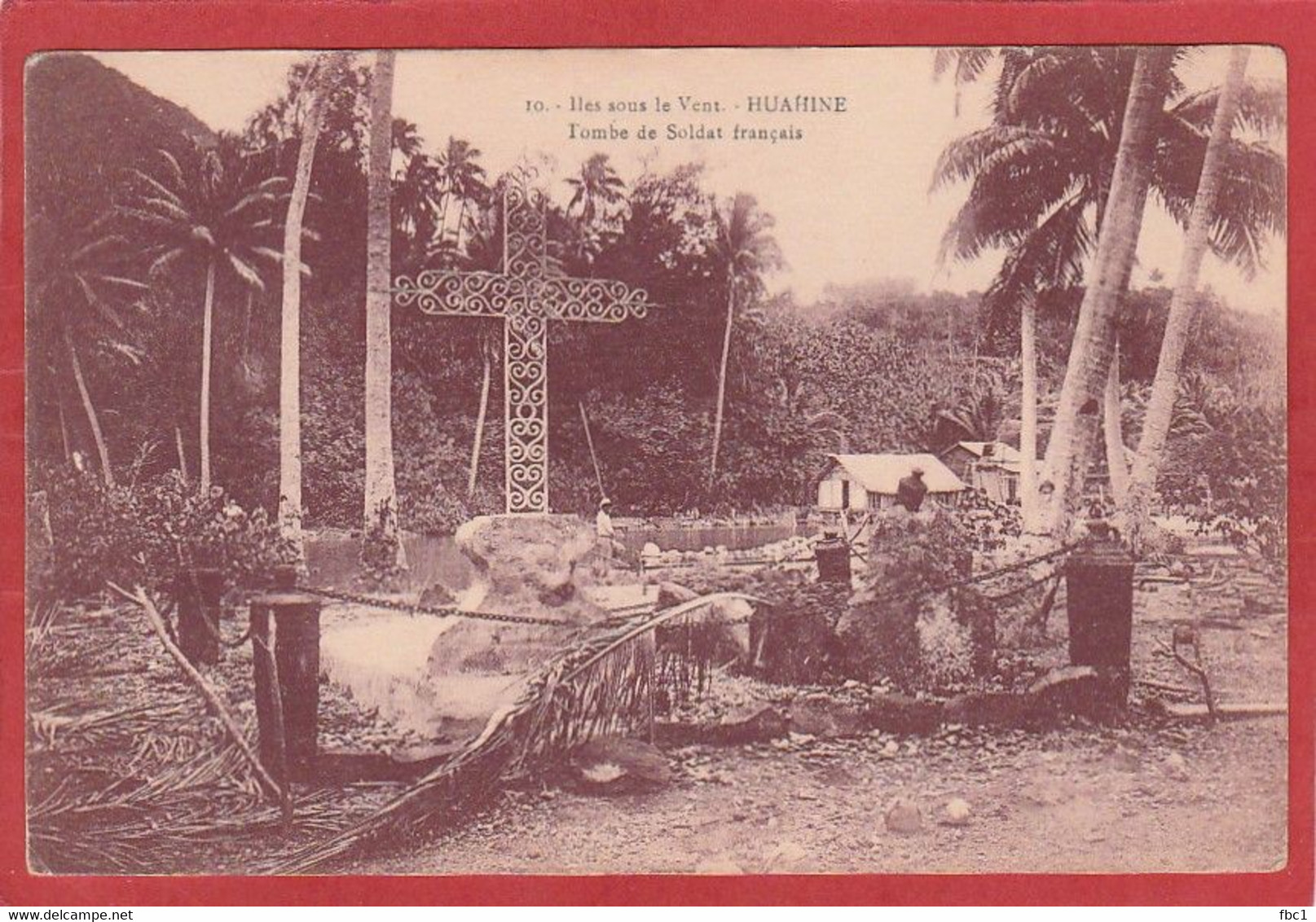 Polynésie - Iles Sous Le Vent Huahine - Tombe De Soldat Français - Polynésie Française