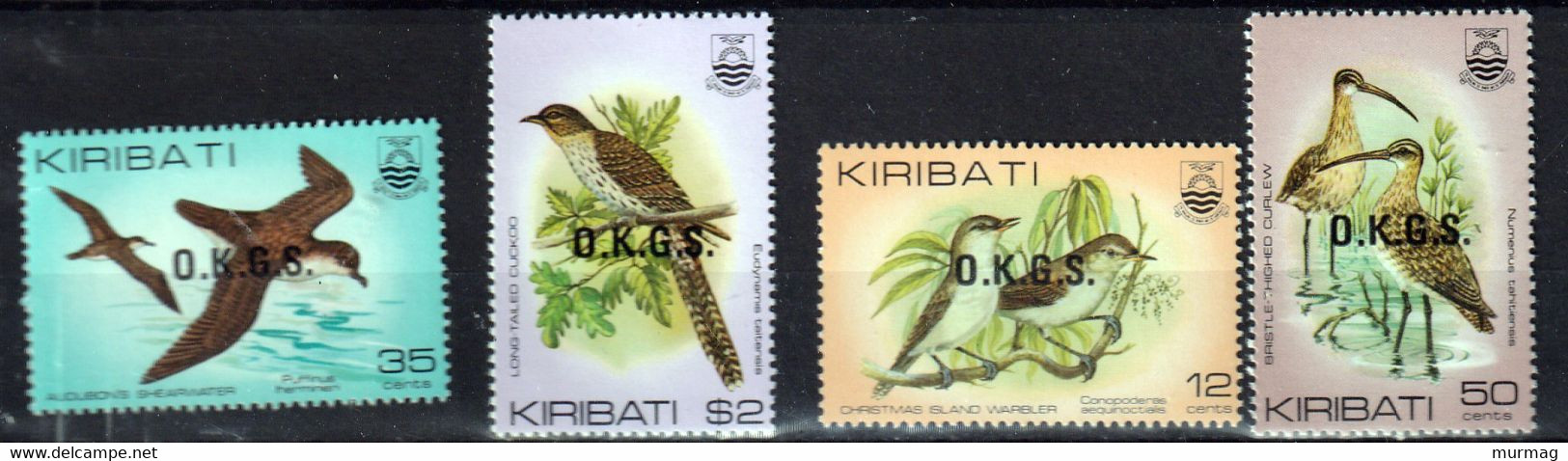 KIRIBATI - Faune, Oiseaux, Timbres De Service O.K.G.S. - N° 16,18;19,20 - 1982 - MNH - Kiribati (1979-...)