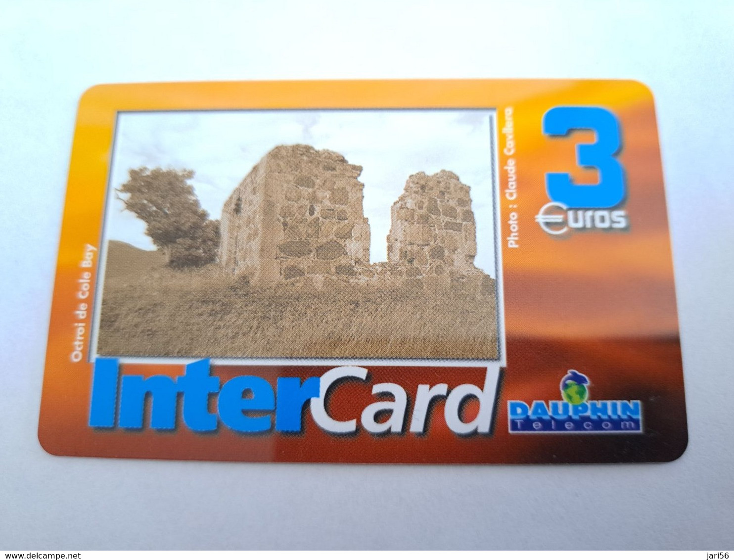 ST MARTIN / INTERCARD  3 EURO  OCTROI DE COLE BAY           NO 091   Fine Used Card    ** 10782 ** - Antille (Francesi)