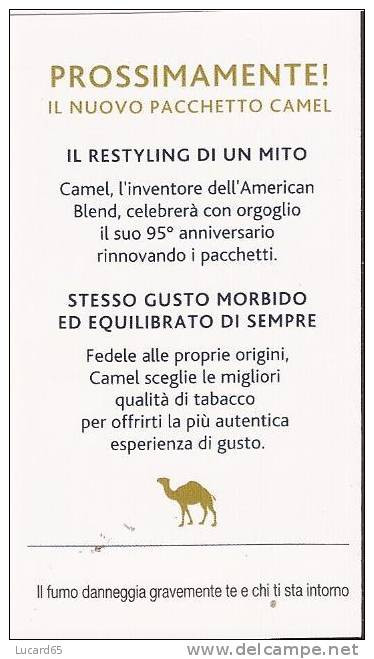 CAMEL COLLECTORS - CARTINA PUBBLICITARIA ITALIA - Other & Unclassified