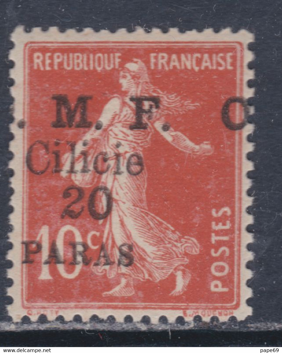 Cilicie N° 91d  X  20 Pa Sur  10 C. Rouge , Variété : Surcharge Décalée, Trace De Charnière Sinon TB - Ungebraucht