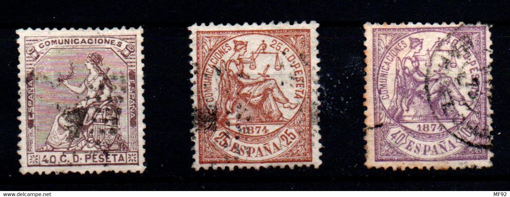 España Nº 136, 147/48. Año 1873/74 - Used Stamps