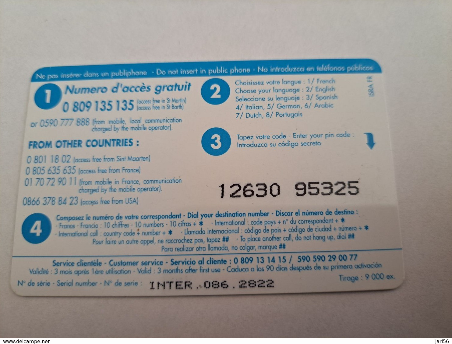 ST MARTIN / INTERCARD  8 EURO  CASE AGREMENT     NO 086   Fine Used Card    ** 10792 ** - Antillas (Francesas)