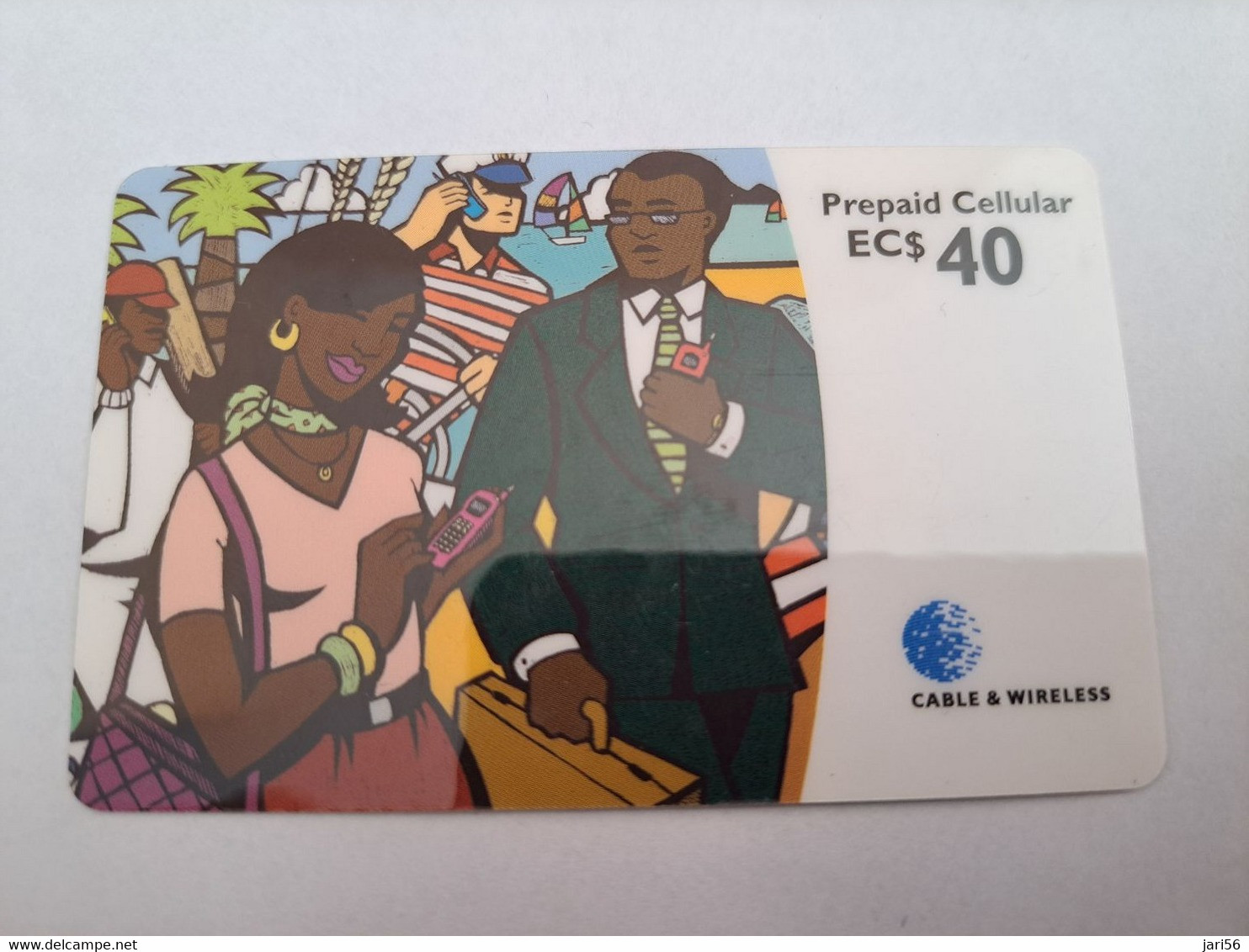 CARIBBEAN ISLANDS / $40,- PREPAID CELLULAIR    -PREPAID Used ** 10798** - Antillen (Overige)