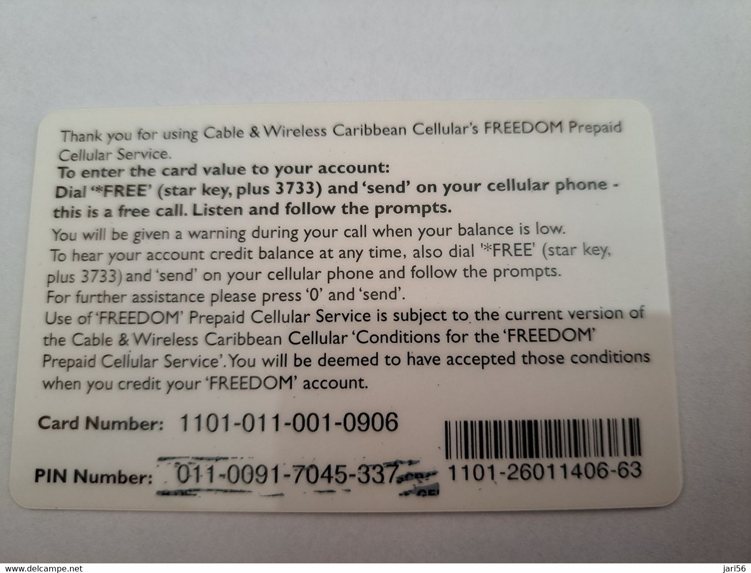 CARIBBEAN ISLANDS / $40,- PREPAID CELLULAIR    -PREPAID Used ** 10798** - Antilles (Other)