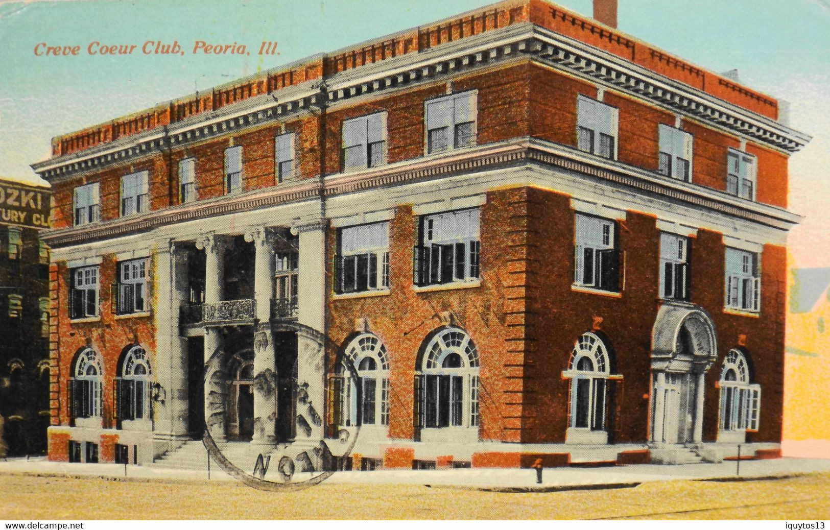 CPA - Etats-Unis > IL - Illinois > Peoria > Creve Coeur Club House - Tampon Daté 1913 - TBE - Peoria